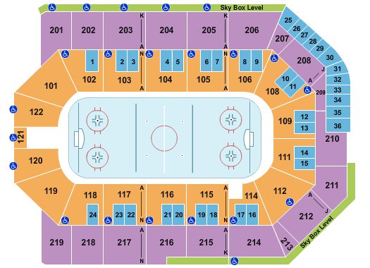 Toyota Arena NHL Seating Chart